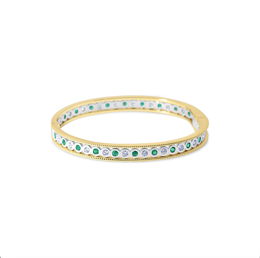 Adorned Emerald Bangle