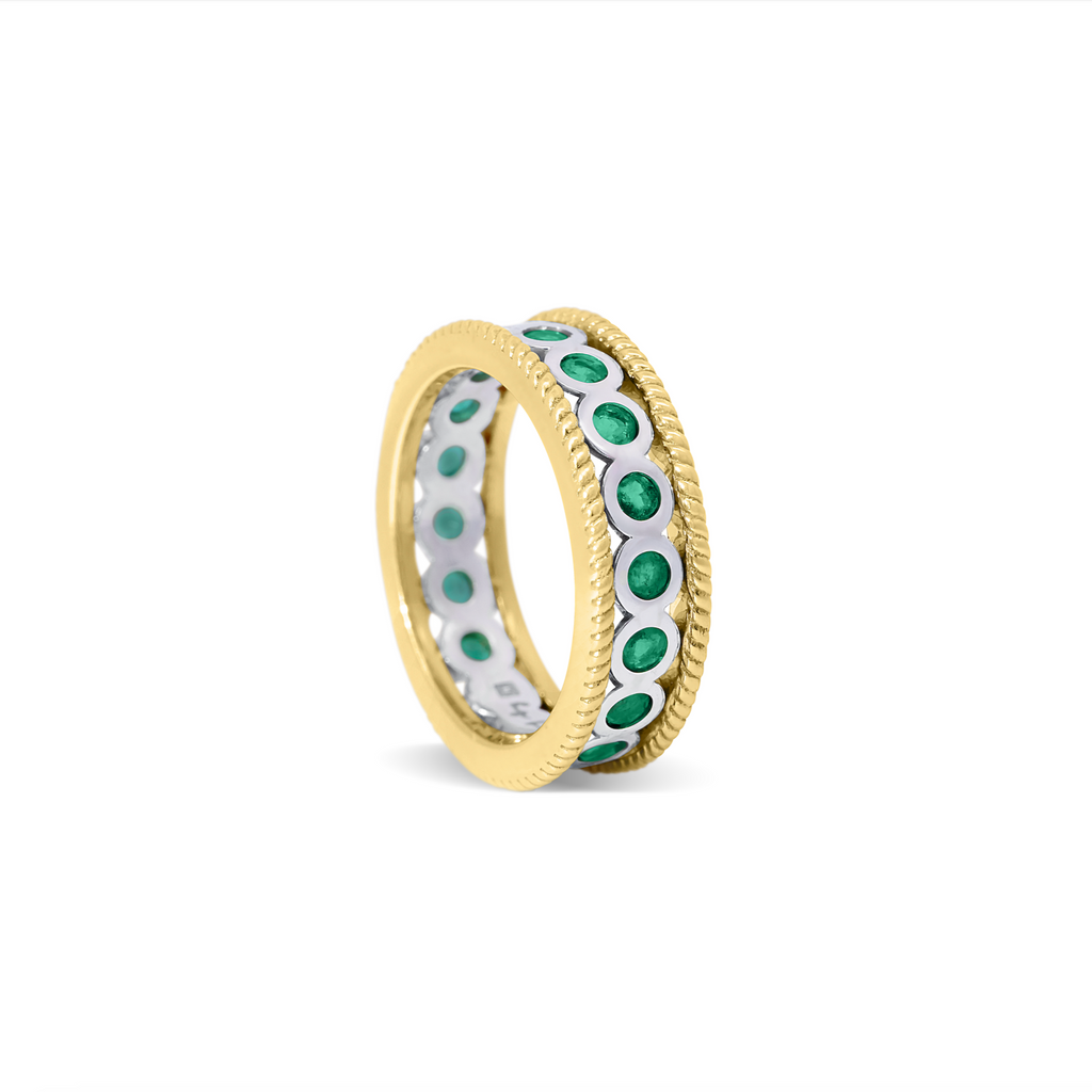 Adorned Emerald Ring