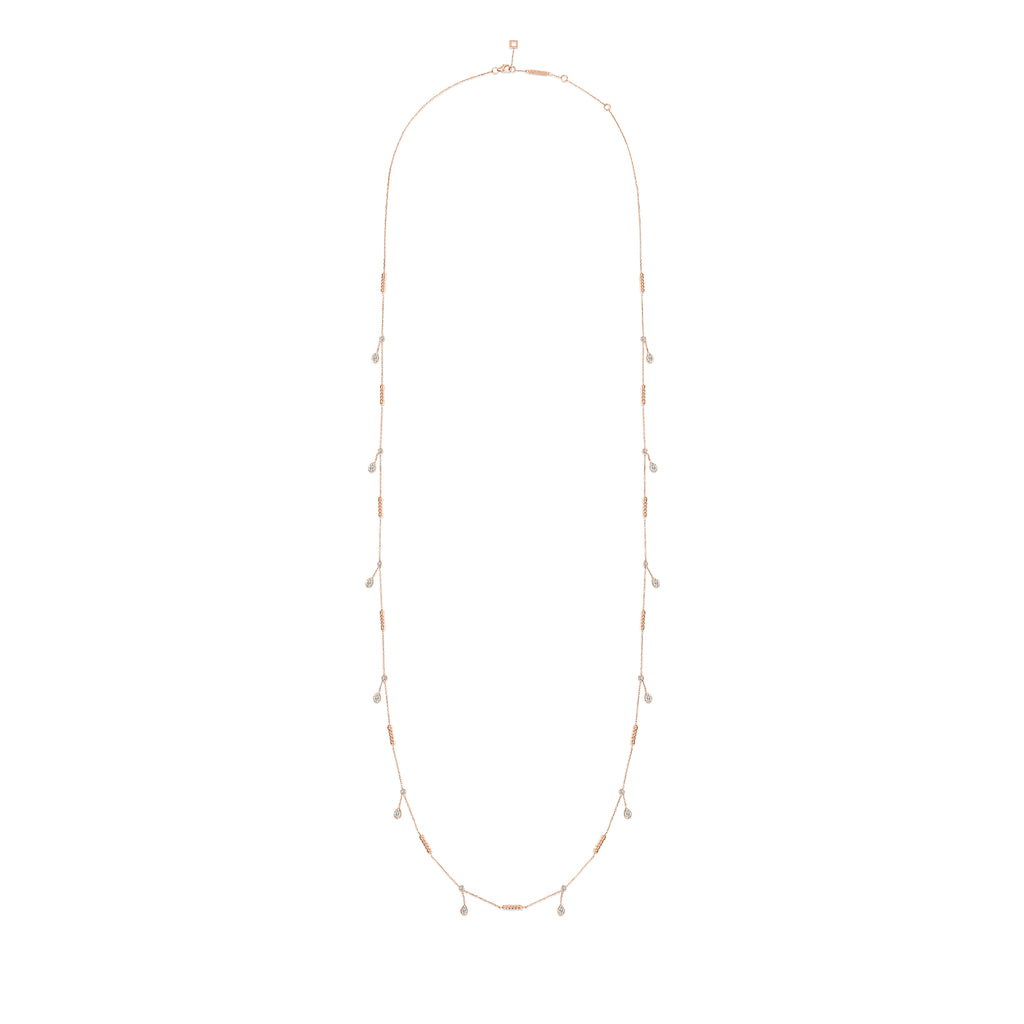 Twine Dangled Diamond Long Necklace