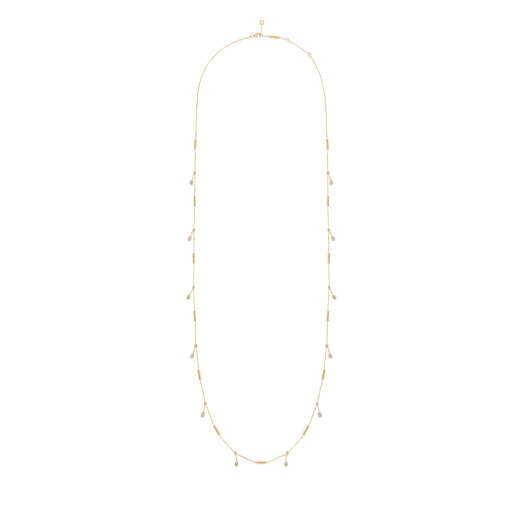 Twine Dangled Diamond Long Necklace