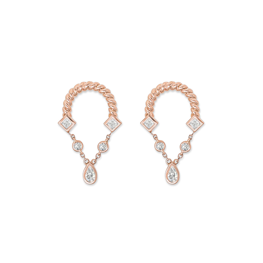 Twine Diamond Earring