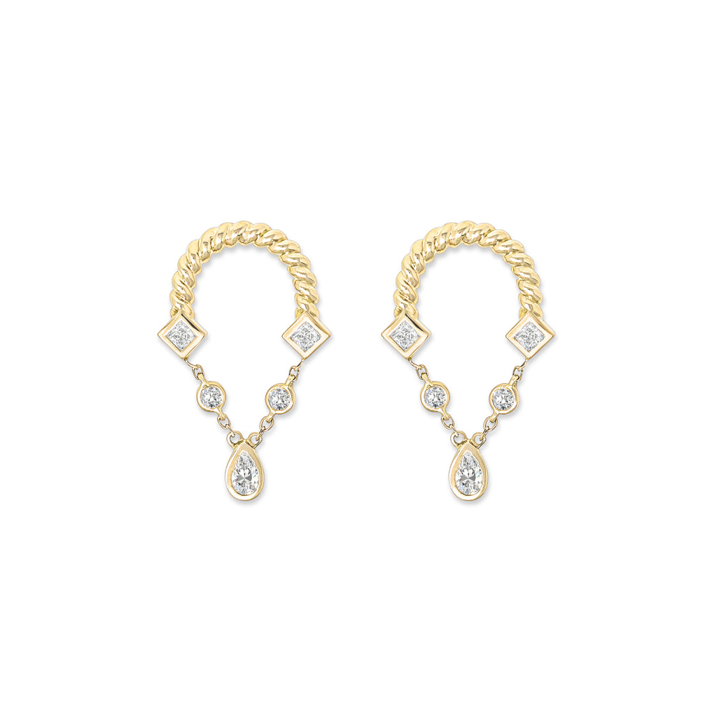 Twine Diamond Earring