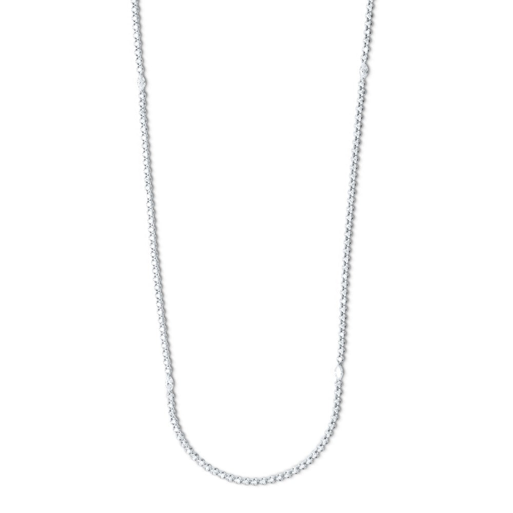 Graceful Marquise Long Diamond Necklace