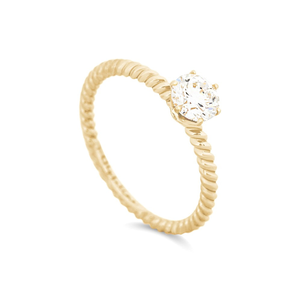 Entwined Solitaire Ring - 0.5 carat