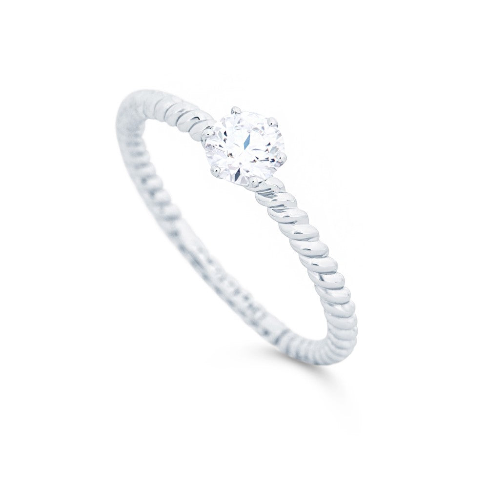 Entwined Solitaire Ring - 0.3 carat